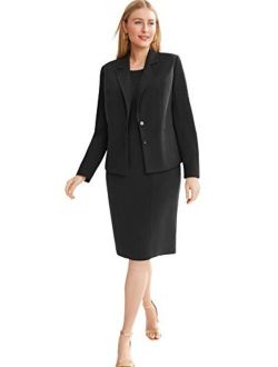 Jessica London Women's Plus Size Single Breasted Jacket Dress Suit