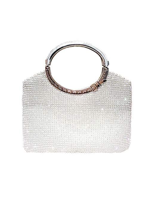 Clutch Evening Bag, Fit & Wit Giltter Beaded Flap Clutch Evening Handbag Purse