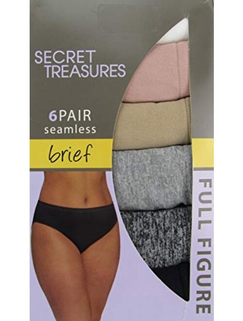 Secret Treasures Seamless Full Figure Brief Panty Pack of 6