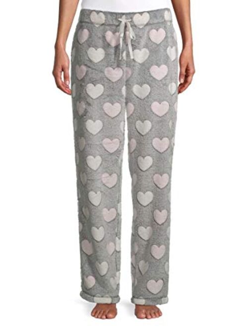 Secret Treasures Hearts Grey Superminky Fleece Sleep Pajama Pants