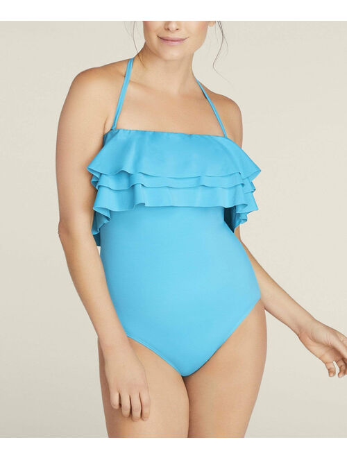 Hermoza | Turquoise Ruffle Layer Leigh Anne One-Piece - Women