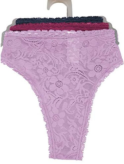 Secret Treasures Lavender Combo 3 Pack All Over Lace Thong Panties