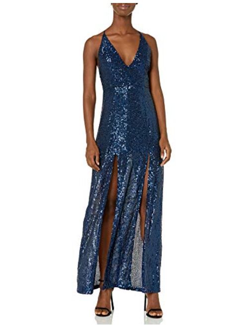 Minuet Sequin Dress with Double Slits