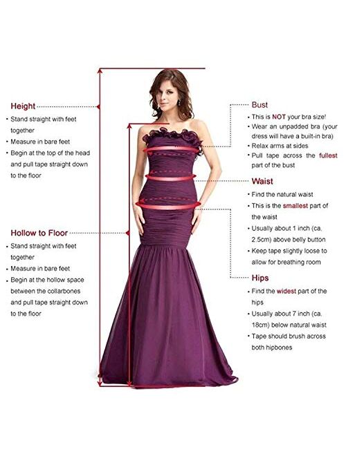 Women's V Neck A Line Evening Gowns Prom Maxi Party Dresses Long Formal Backless with Slit
