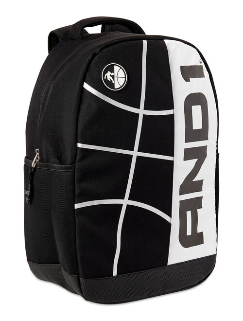 AND1 Boys in The Paint Backpack with Reflective Printing, Black