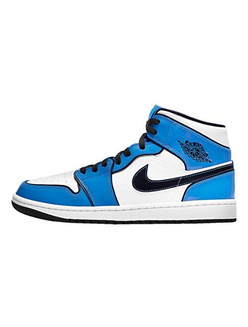 Jordan Men's 1 Mid SE Signal Blue/Black-White (DD6834 402) -
