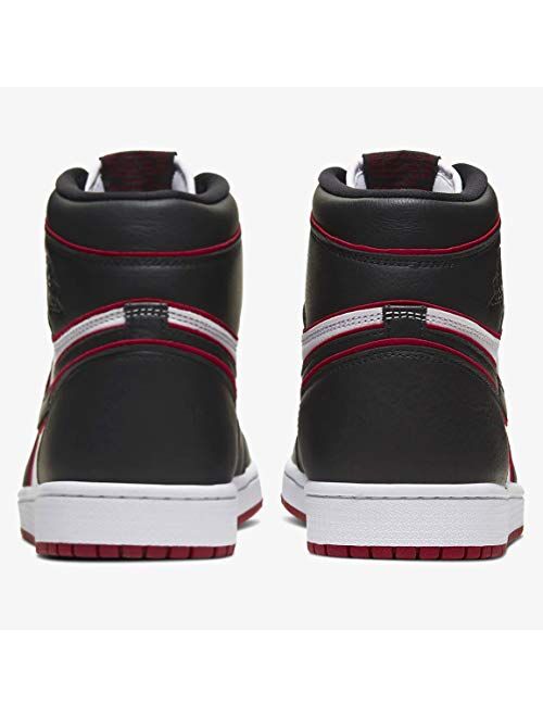 Air Jordan Jordan Nike Mens Air 1 Retro High OG Shadow Black/Soft Grey Leather Basketball Shoes Size