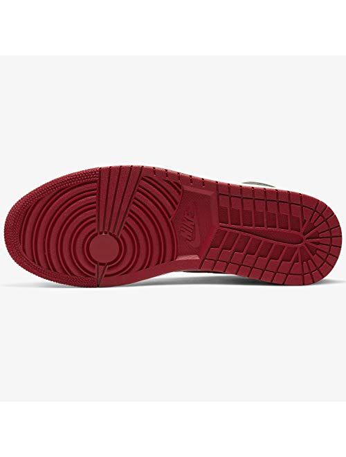Air Jordan Jordan Nike Mens Air 1 Retro High OG Shadow Black/Soft Grey Leather Basketball Shoes Size