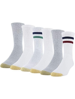 mens Cotton Short Crew Athletic Socks, 6 Pairs