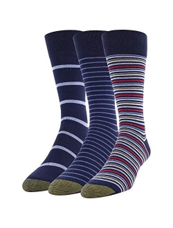 Men's Multistripe Crew Socks, 3 Pairs