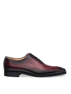Mezlan Pamplona -  Mens Luxury Contemporary 5 Eyelet Plain Toe Balmoral - Hand-Stained Italian Calfskin, with Smooth Hand-Finishes - Handcrafted in Spain - Medium Width