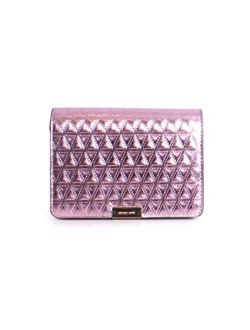Jade Medium Gusset Clutch Handbag in Soft Pink