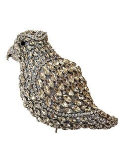 Womens Shoulder Evening-Bag Chain Bridal Clutch-Purse Crystal Luxury Handbag Bird