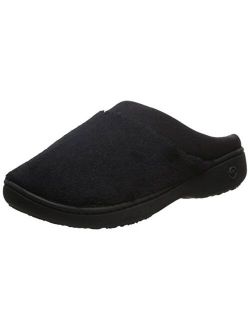 Women's Terry And Satin Slip On Cushioned Slipper With Memory Foam For Indoor/Outdoor Comfort