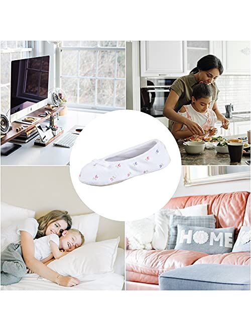 isotoner Women's Embroidered Terry Ballerina Slippers