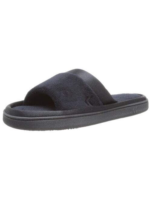 isotoner Women's Microterry Slide Slipper with Satin Trim