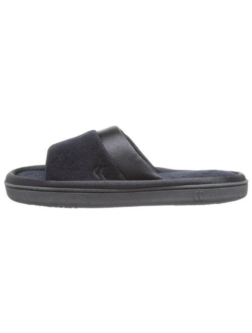 isotoner Women's Microterry Slide Slipper with Satin Trim