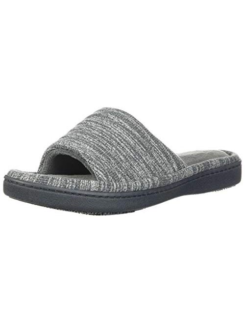 isotoner Women's Space Dyed Andrea Slide Slipper with Moisture Wicking for Indoor/Outdoor Comfort and Arch Support
