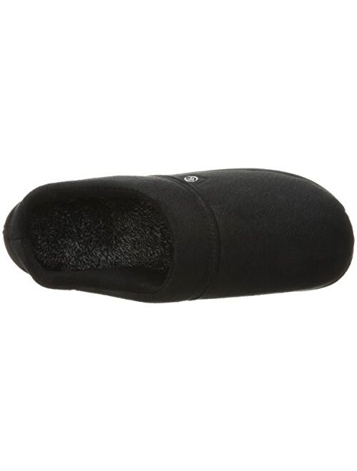 isotoner Men's Open Back Slipper with Memory Foam and Arch Support Indoor/Outdoor Sole