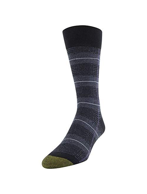 Gold Toe mens Glen Plaid and Houndstooth Crew Socks, 3 Pairs