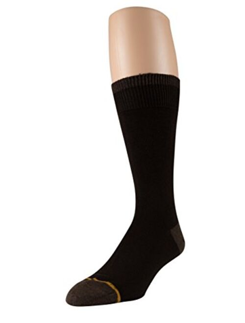 Gold Toe Men's Cotton 3 Pack Dress Socks Solid Argyle Striped Shoe Size 6-12