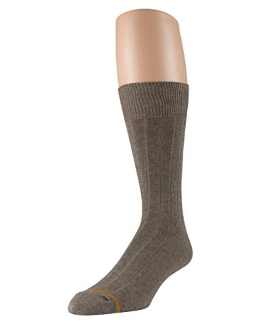 Gold Toe Men's Cotton 3 Pack Dress Socks Solid Argyle Striped Shoe Size 6-12