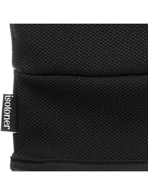 isotoner Men's Stretch Touchscreen Gloves with Water Repellent Technology, black, X-Large