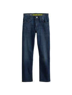 Boys Xtreme Comfort Straight Tapered Jeans Sizes 4-18 & Husky