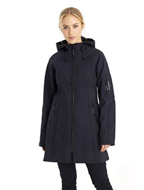 ILSE JACOBSEN Women's Tall/Plus-Size Water-Resistant Rain Jacket