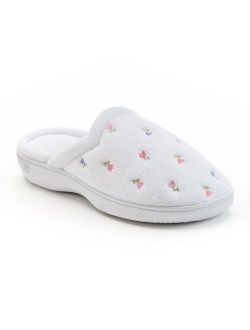 Women's Signature Terry Floral-Embroidered Slipper
