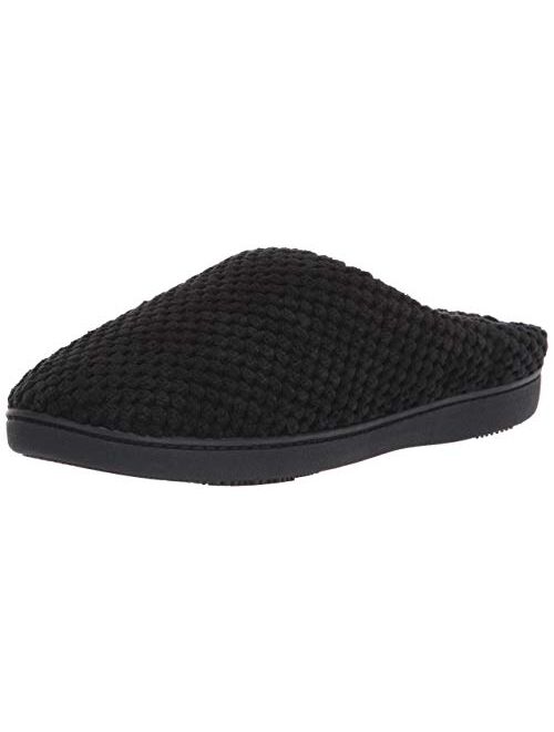isotoner Women's Textured Microterry Low Back Slippers with Memory Foam