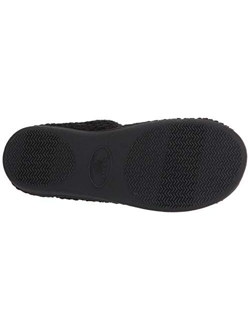 isotoner Women's Textured Microterry Low Back Slippers with Memory Foam