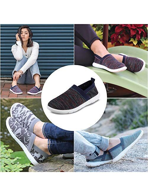 isotoner Zenz Women's Harmony Elastic Sport Knit Slipper, Slip-On Shoe