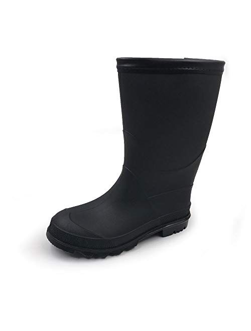 Amoji Kids Rain Shoes Easy On Rubber Rain Boots (Toddler/Little Kid/Big Kid)