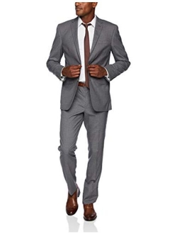 New York Men's Slim Fit Stretch Wool Suit