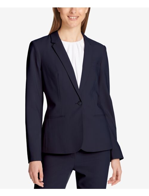 Calvin Klein Petite One-Button Blazer