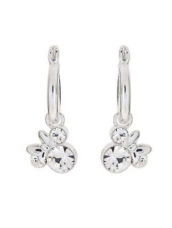 Minnie Mouse Birthstone Jewelry for Women and Girls, Minnie Mouse Crystal Hoop Earrings