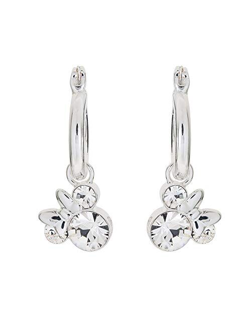 Disney Minnie Mouse Birthstone Jewelry for Women and Girls, Minnie Mouse Crystal Hoop Earrings