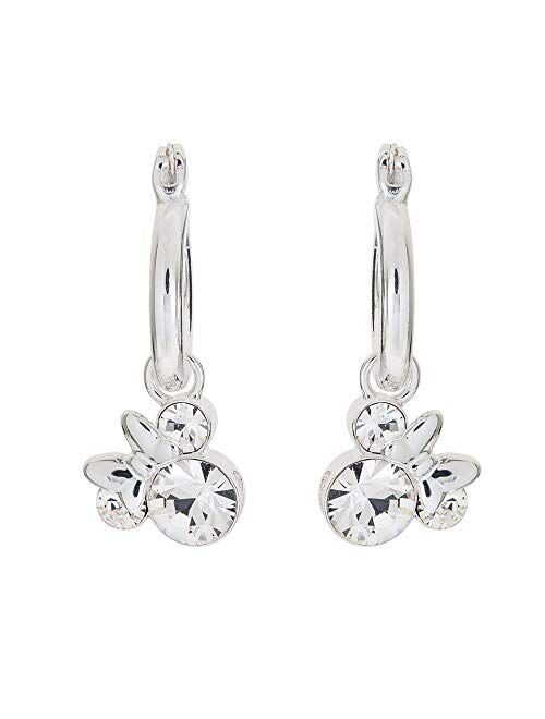 Disney Minnie Mouse Birthstone Jewelry for Women and Girls, Minnie Mouse Crystal Hoop Earrings