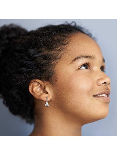 Disney Minnie Mouse Birthstone Jewelry for Women and Girls, Minnie Mouse Crystal Hoop Earrings