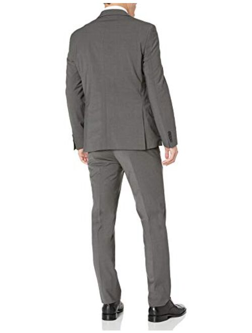 DKNY Men's Two Button Slim Fit Stretch Suit