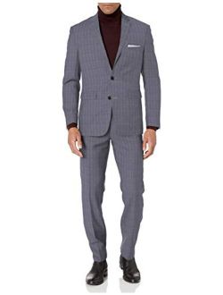Men's Two Button Slim Fit Glen Plaid Suit