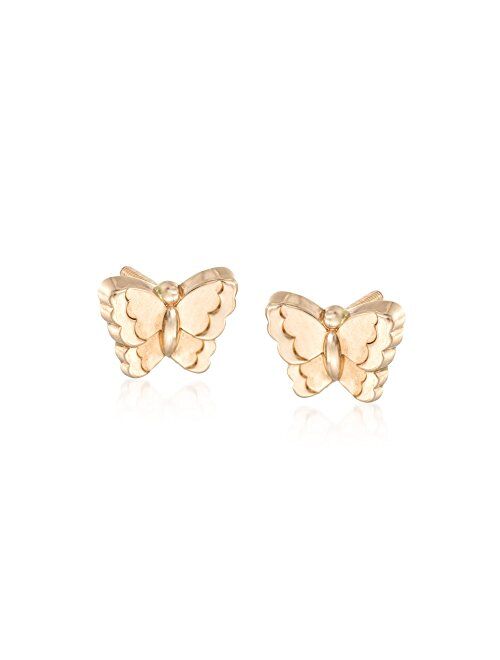 Ross-Simons Child's 14kt Yellow Gold Butterfly Earrings