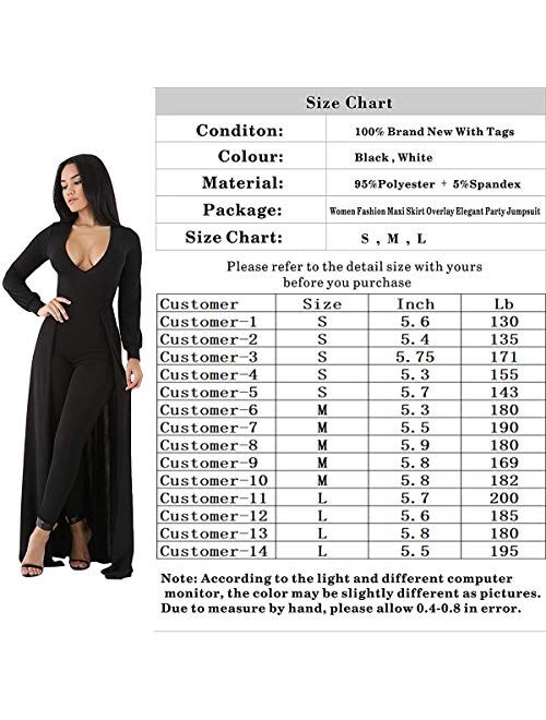 OUR WINGS Women's Sexy Maxi Overlay Elegant Party Pants Skirt Clubwear Romper Jumpsuit