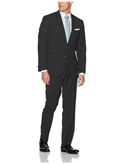 New York Men's Slim Fit Solid Suit