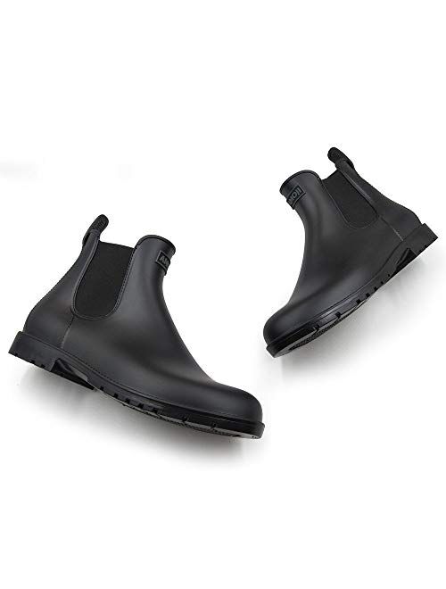 Amoji Unisex Ankle Chelsea Rain Short Boots