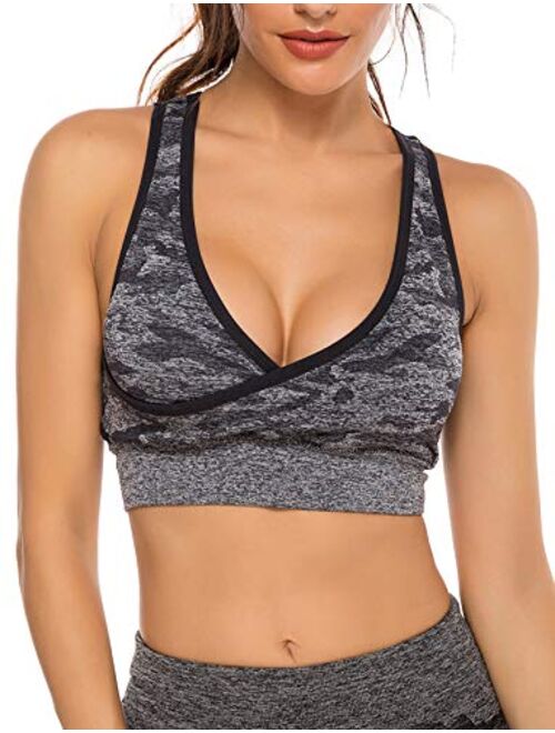 SEASUM Women's Seamless Yoga Shorts High Waist Tummy Control Workout Yoga Gym Shorts Compression Hot Pants