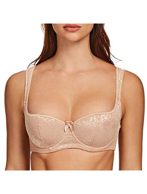 Rosme Womens Balconette Bra with Padded Straps, collection