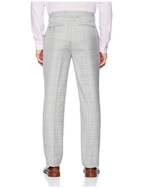 STACY ADAMS Men's Single Breasted Plaid Slim Fit Suit