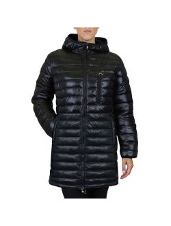 Womens Classic Long Puffer Jacket With Hood